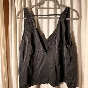 Lunya Washable Silk Cami Short Set Charcoal Grey Size L/XL